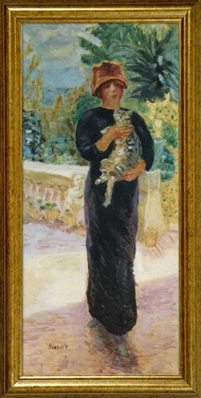 Kvinden med katten - Pierre Bonnard