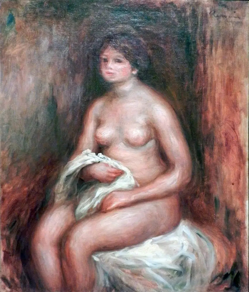 Kvinden med draperiet - Pierre-Auguste Renoir
