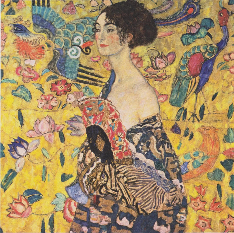 Kvinden med vifte - Gustav Klimt