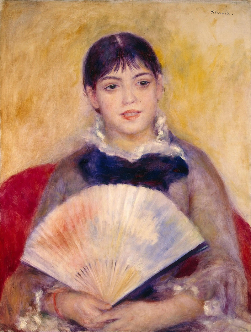 Kvinden med viftet - Pierre-Auguste Renoir