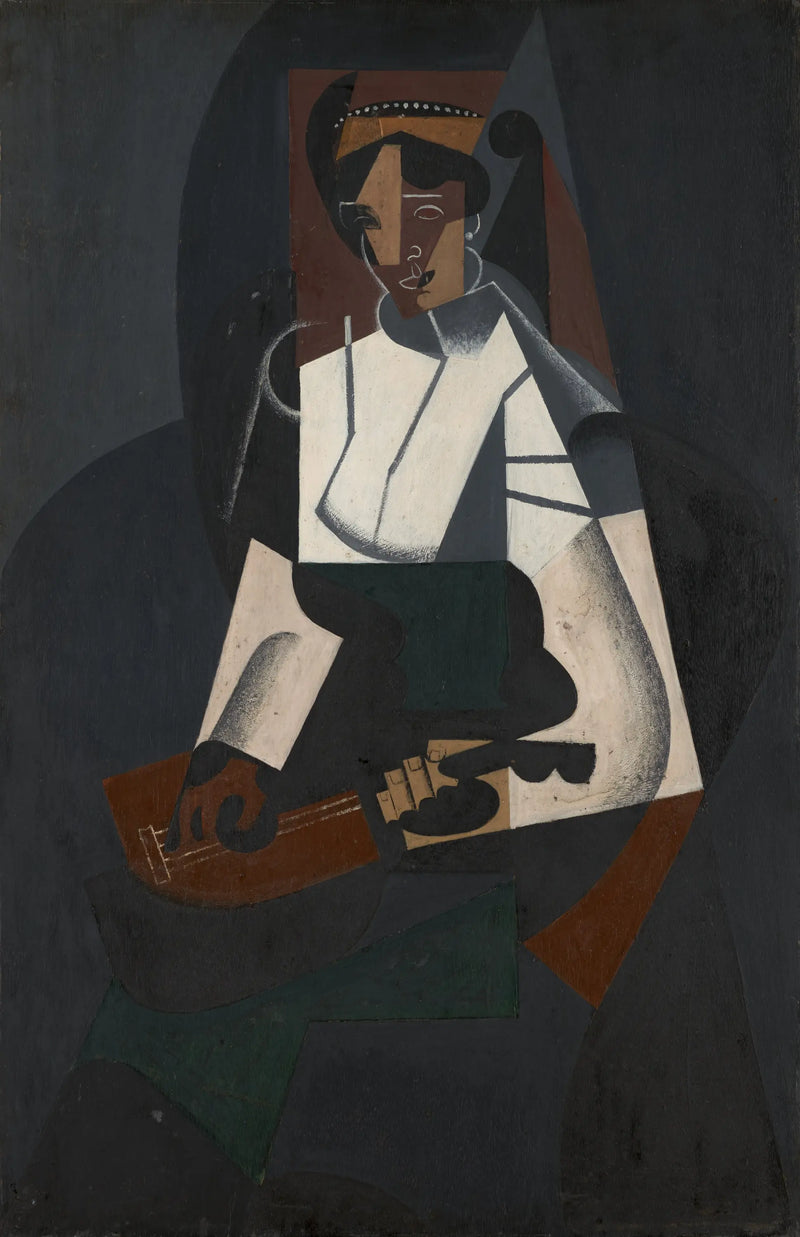 Kvinden med mandolin, efter Corot - Juan Gris