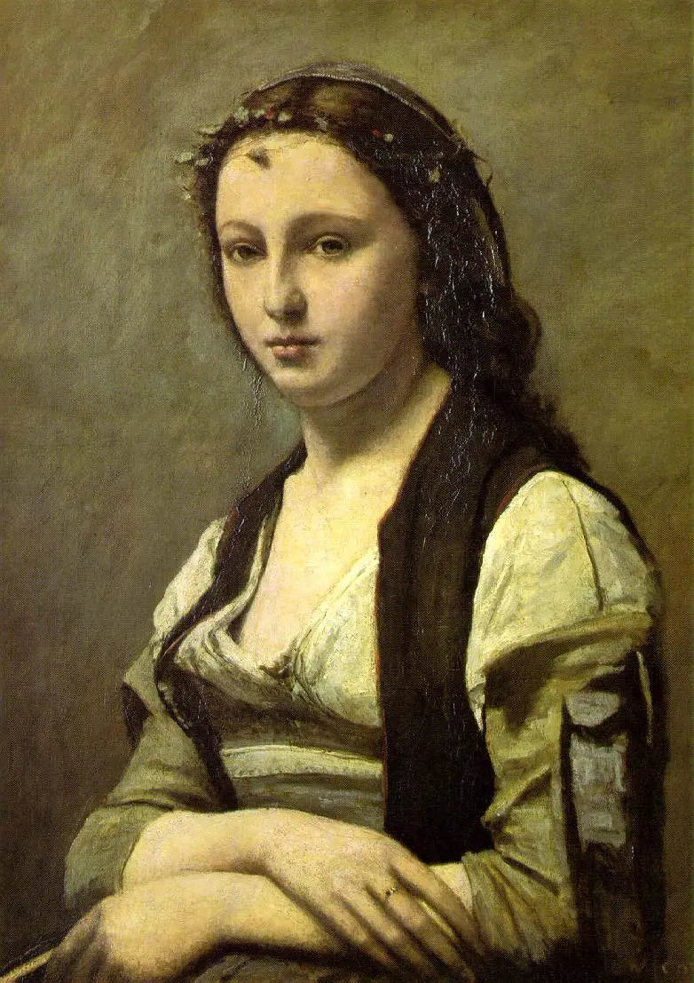 Kvinden med perlen - Jean-Baptiste Camille Corot