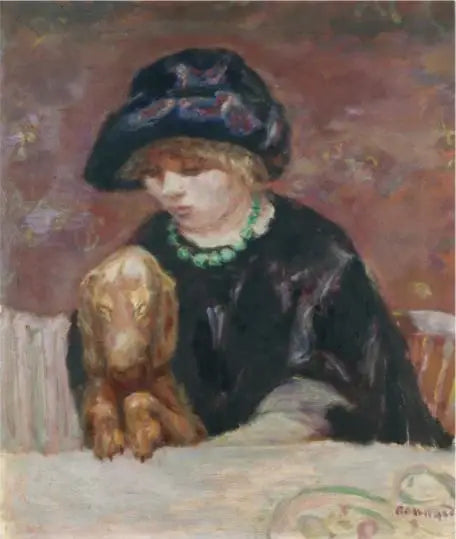 Kvinden med basset - Pierre Bonnard