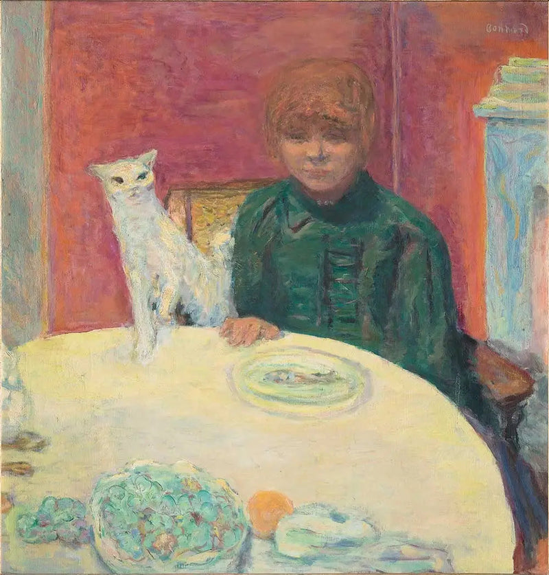 Kvinden med katten - Pierre Bonnard