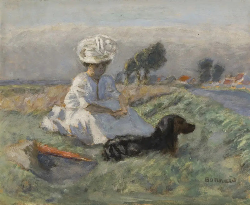 Kvinden med hunden - Pierre Bonnard