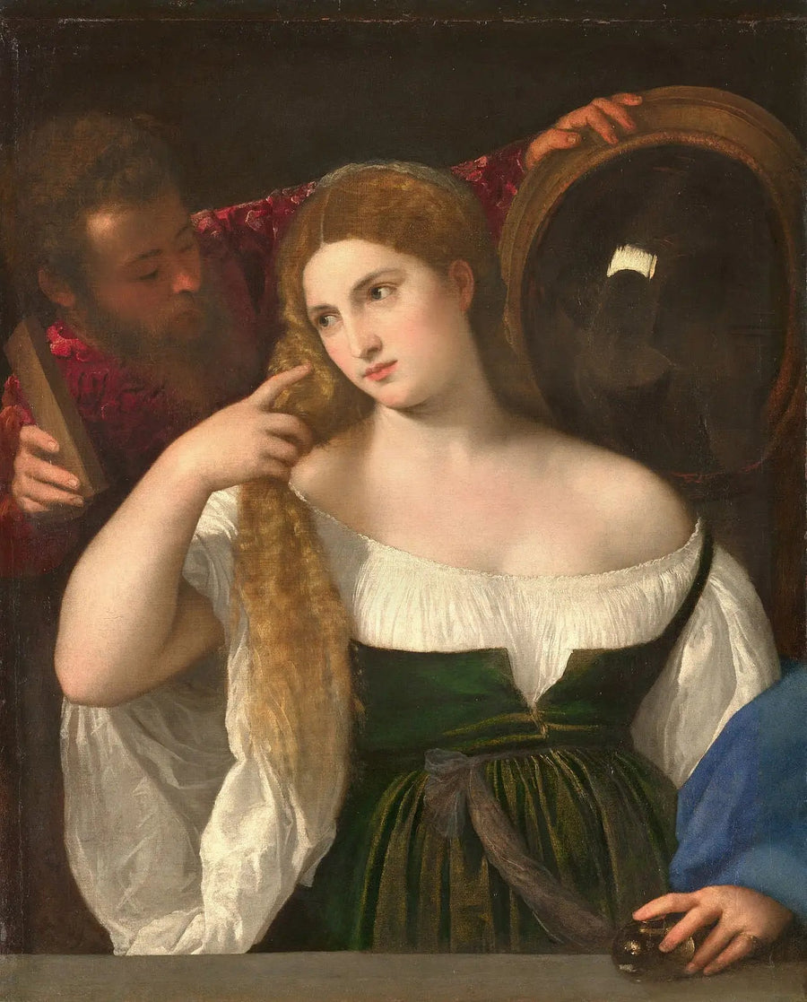 Kvinden ved spejlet - Titian