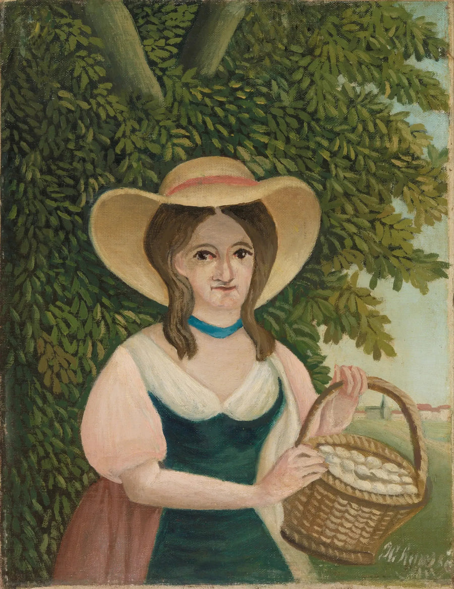 Kvinden med kurven af æg - Henri Rousseau