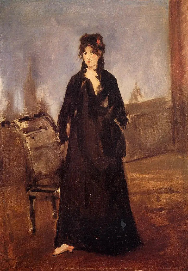 Kvinden med de lyserøde sko (Berthe Morisot) - Édouard Manet