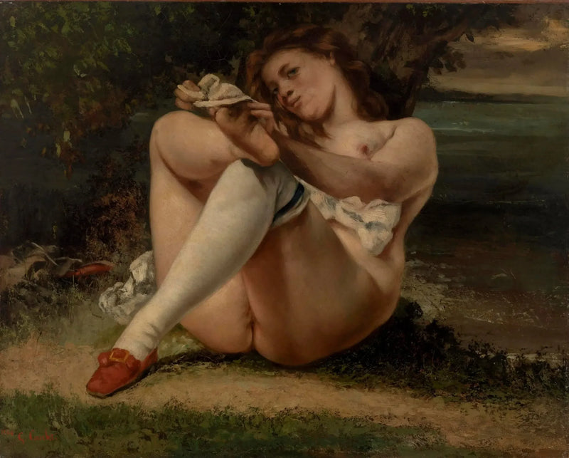 Kvinden med de hvide strømper - Gustave Courbet