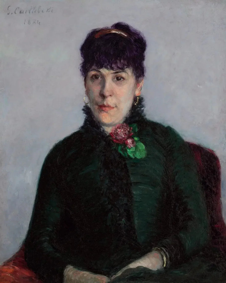 Kvinden med roser - Gustave Caillebotte