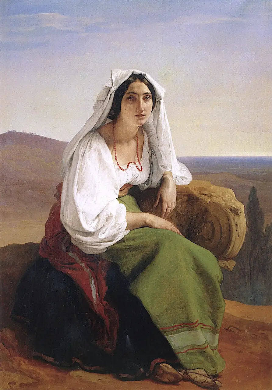 La femme de Ciociaria - Francesco Hayez image 1 reproduction d’œuvre d’art à l’huile
