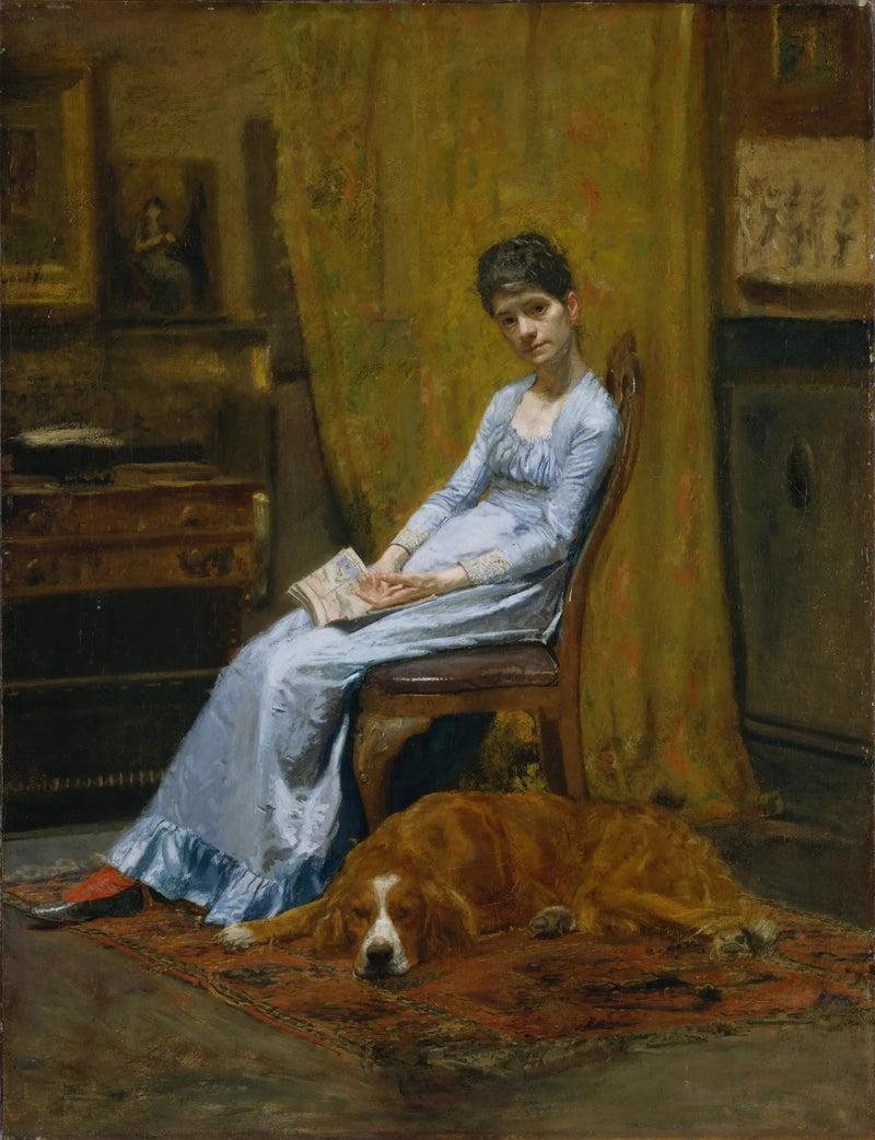 Kunstnerens kone og hendes setter - Thomas Eakins