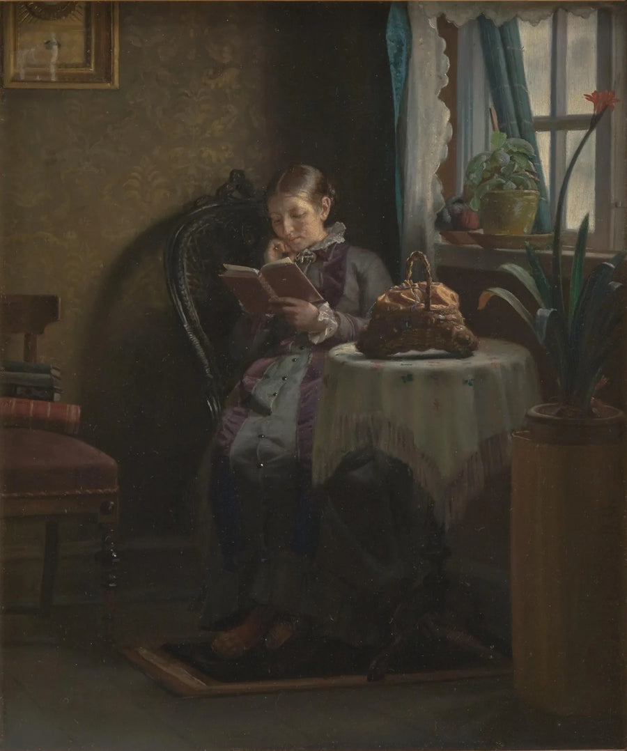 Kunstnerens kone læser - Michael Peter Ancher