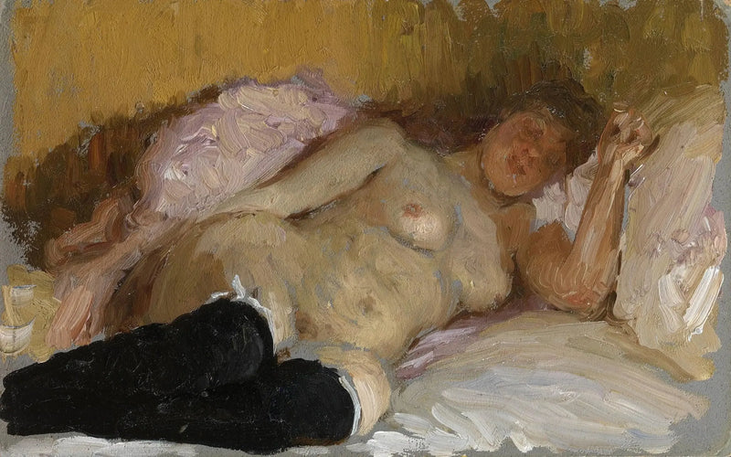 Kunstnerens kvinde Natalia Nordman sovende - Ilya Repin