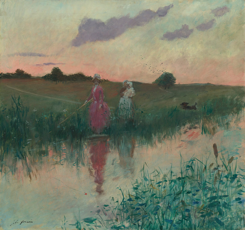 Kunstnerens kone fisker - Jean-Louis Forain