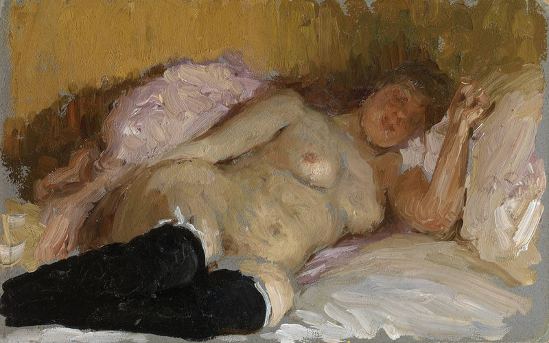 Kunstnerens kvinde Natalia Nordman sovende - Ilya Repin