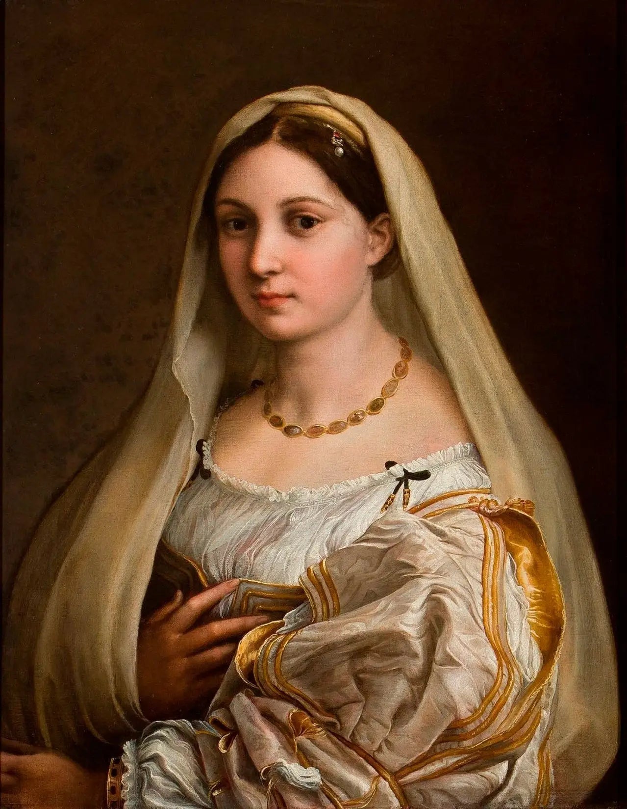 La femme velata - Raphaël Sanzio image 1 reproduction artisanale de tableau