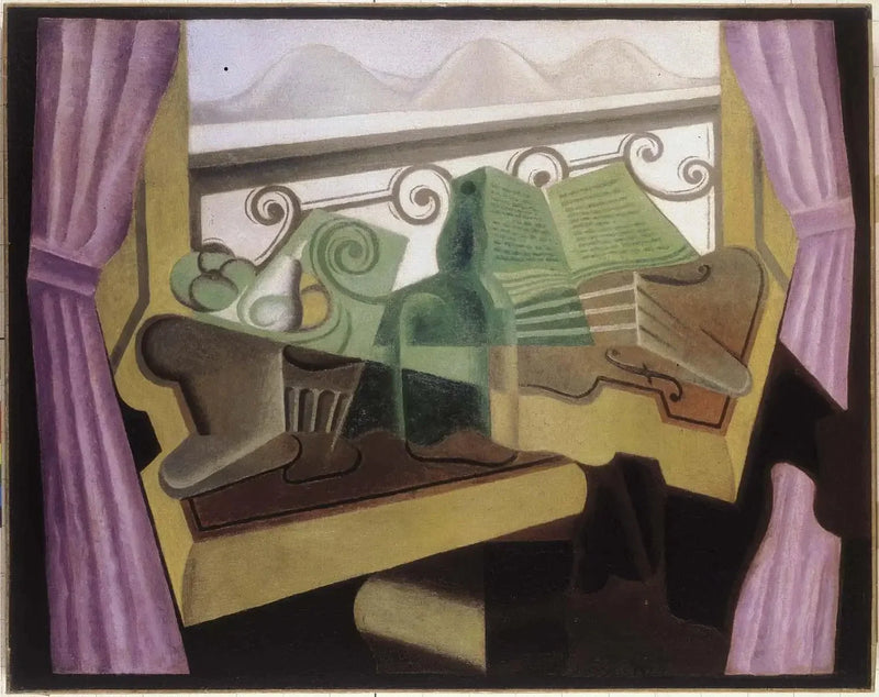 Vindue med bakker - Juan Gris