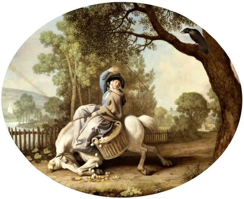 Den gårdmand og ravnen - George Stubbs