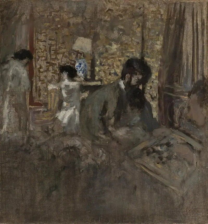 Damefesten, Tristan Bernard hos Madame Aron - Édouard Vuillard