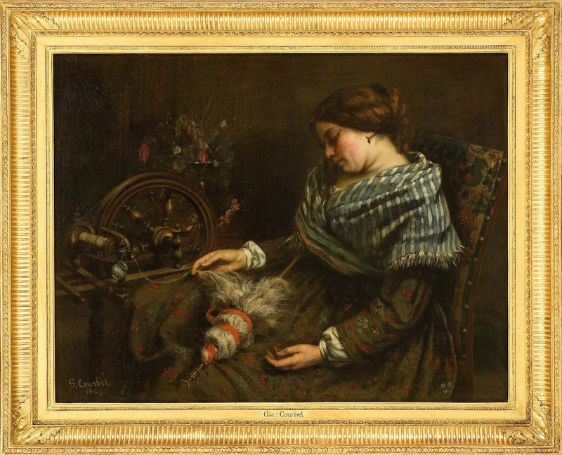 Den sovende spinderske - Gustave Courbet