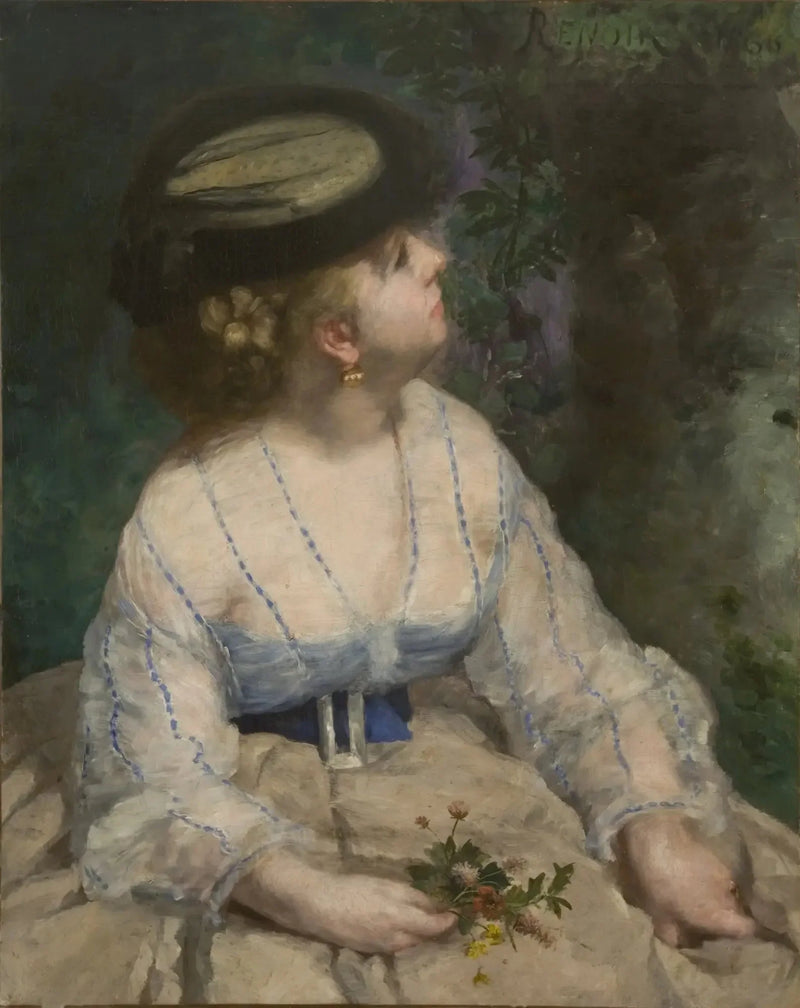 Pigen med fuglen - Pierre-Auguste Renoir