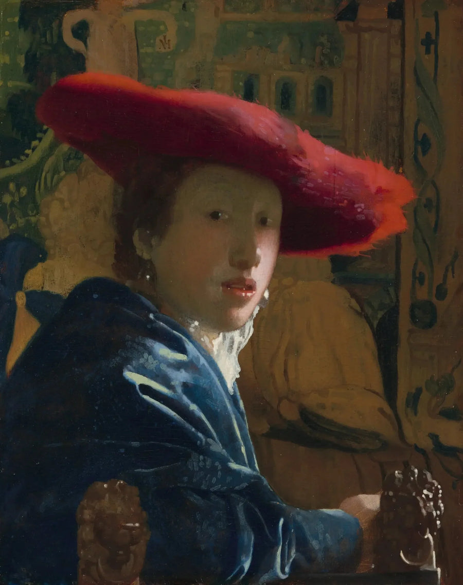 Pigen med den røde hat - Johannes Vermeer