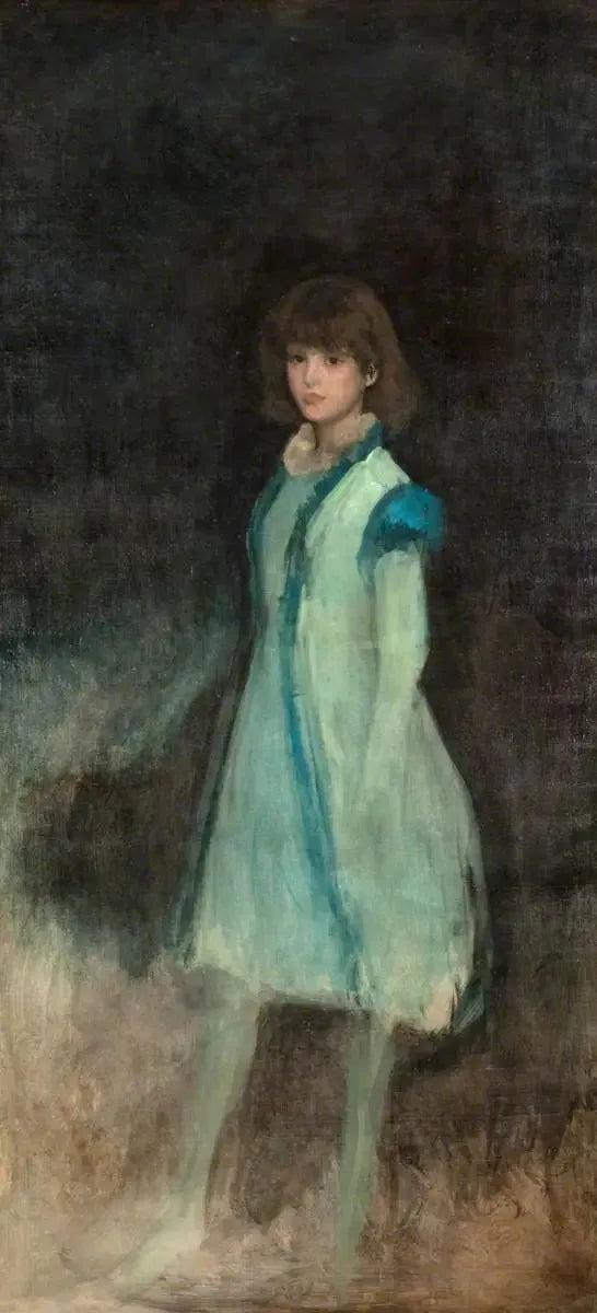 Den blå pige: Connie Gilchrist - James Abbott McNeill Whistler