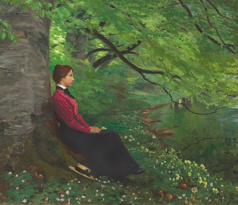 Kunstnerens datter Meta Maren. - H. A. Brendekilde
