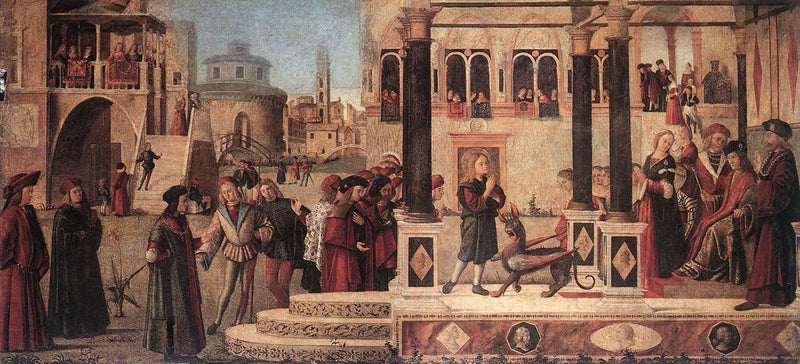 Kejser Gordians datter bliver udødeliggjort af Sankt Triphun - Vittore Carpaccio