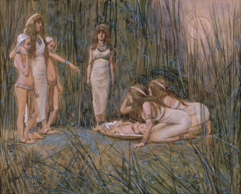 Faraos datter modtager Moses' mor - James Tissot