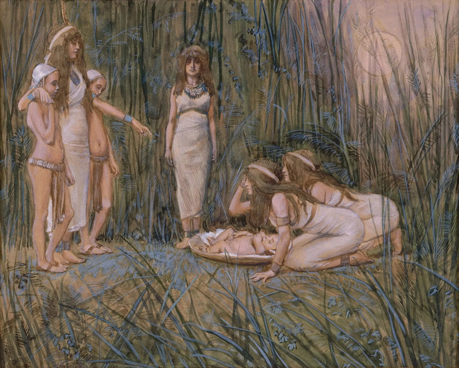 Faraos datter modtager Moses' mor - James Tissot
