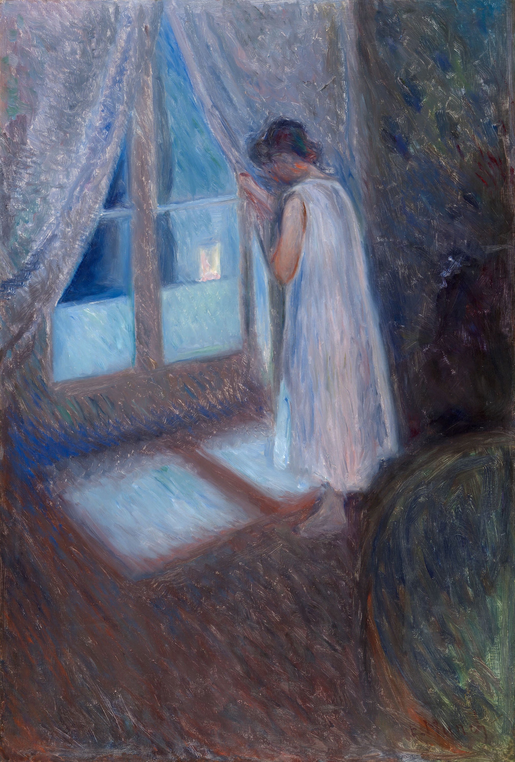 Reproduction du tableau « La Fille près de la fenêtre - Edvard Munch » par Alpha Reproduction en peinture à l’huile