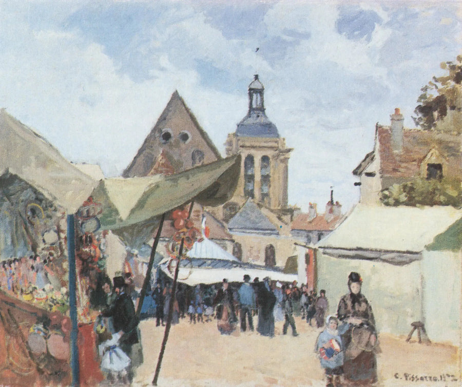 Septembermarkedet, Pontoise - Camille Pissarro