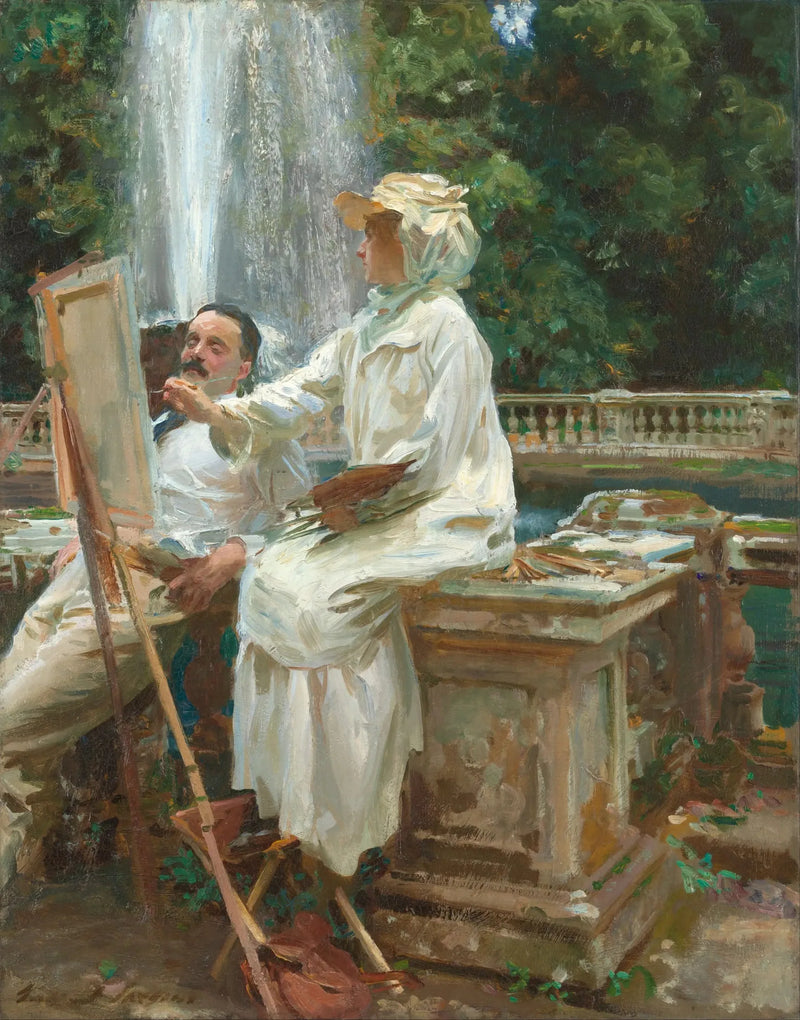Fontænen, Villa Torlonia, Frascati, Italien - John Singer Sargent