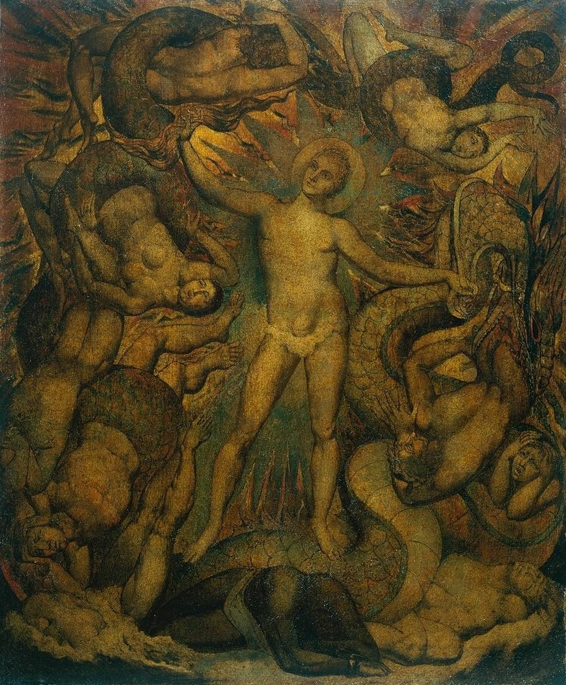 Den åndelige form af Nelson, der leder Leviathan - William Blake