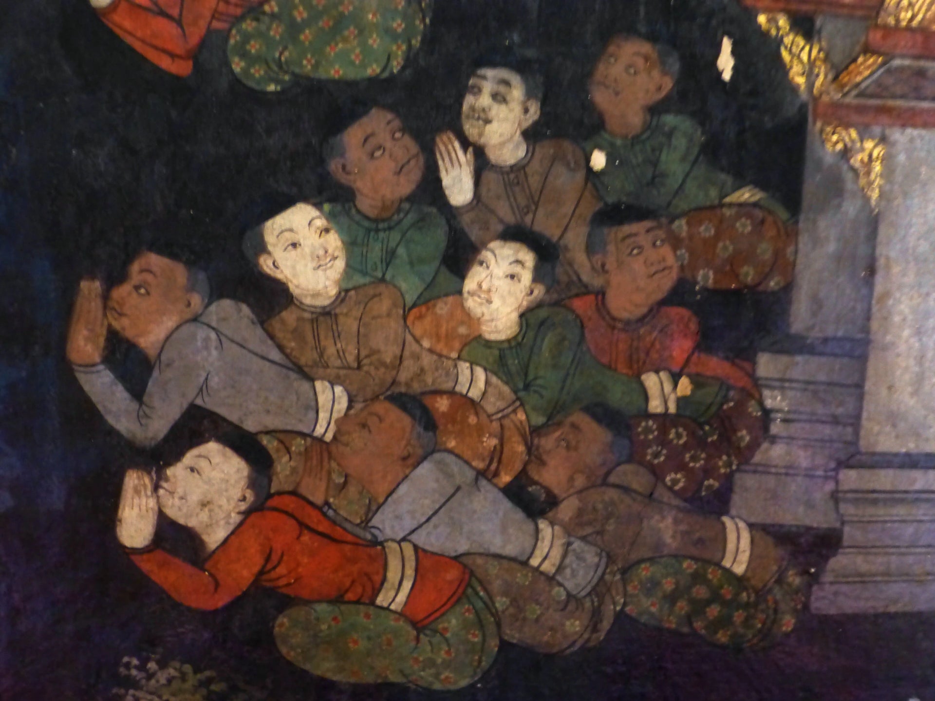 La Foule du palais, Ateliers de Wat Suthat, XIXe siècle