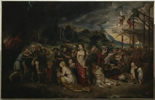 Æneas' flugt efter Trojas brand - Peter Paul Rubens