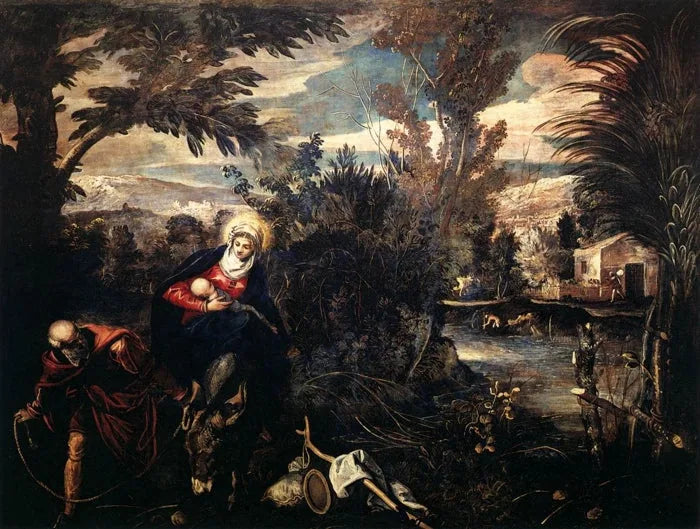 Flugten til Egypten - Jacopo Tintoretto