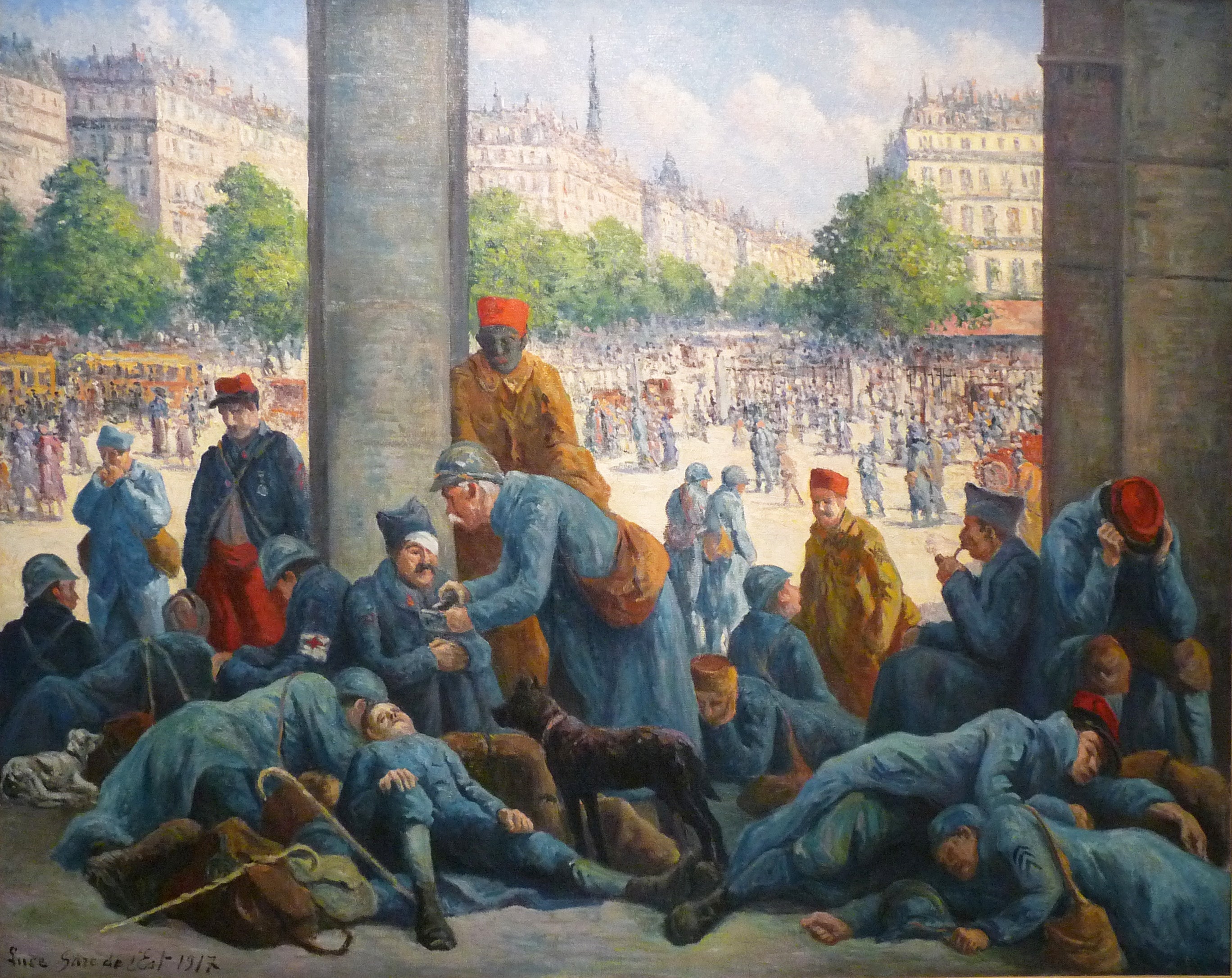 La Gare de l'Est - Maximilien Luce image 1 reproduction artisanale de tableau