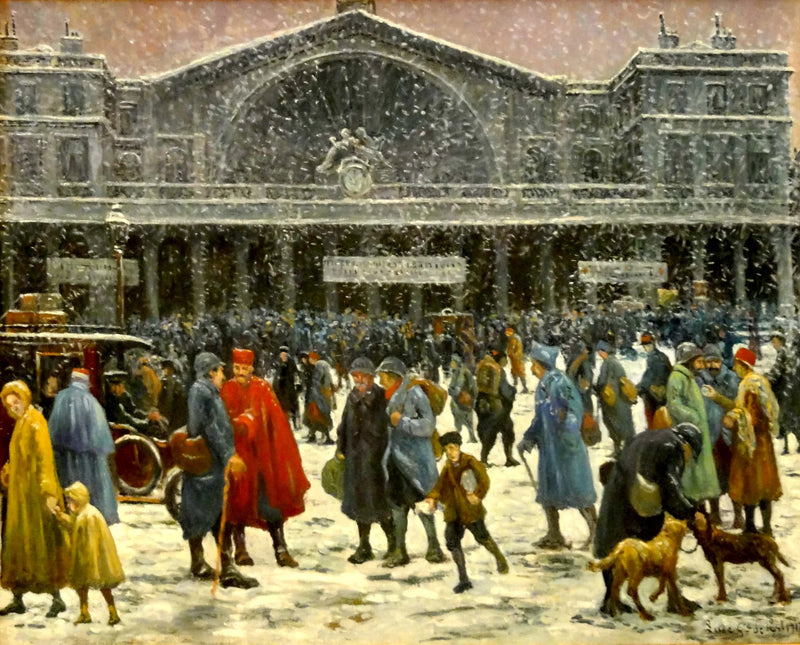 Østbanegården under sneen - Maximilien Luce