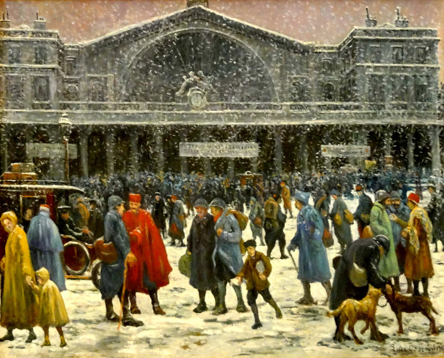 Østbanegården under sneen - Maximilien Luce