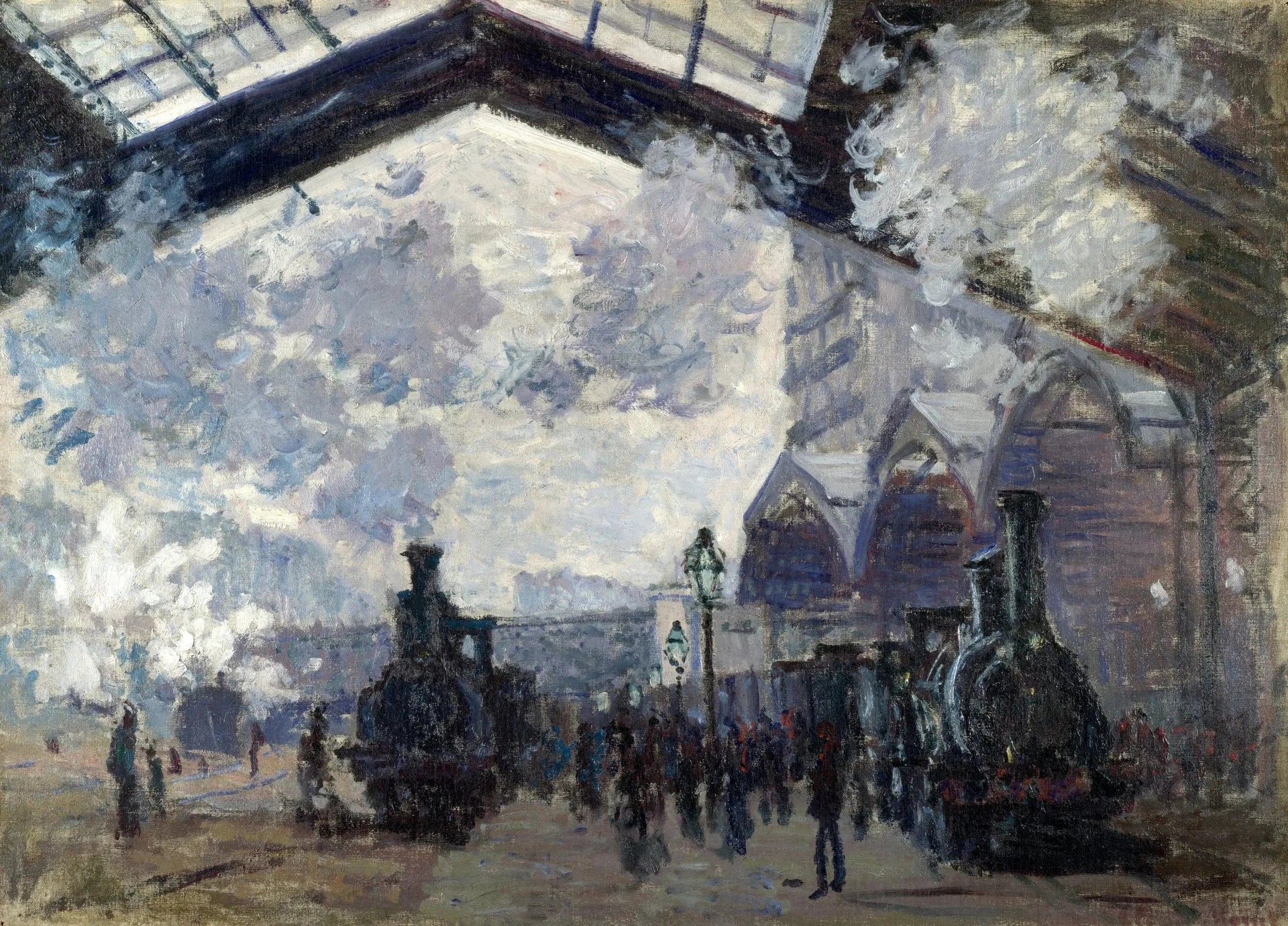 La Gare Saint-Lazare - Claude Monet image 1 copie de tableau peinte à la main
