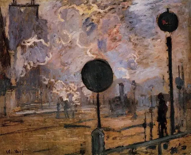 Gare Saint-Lazare, signalerne - Claude Monet