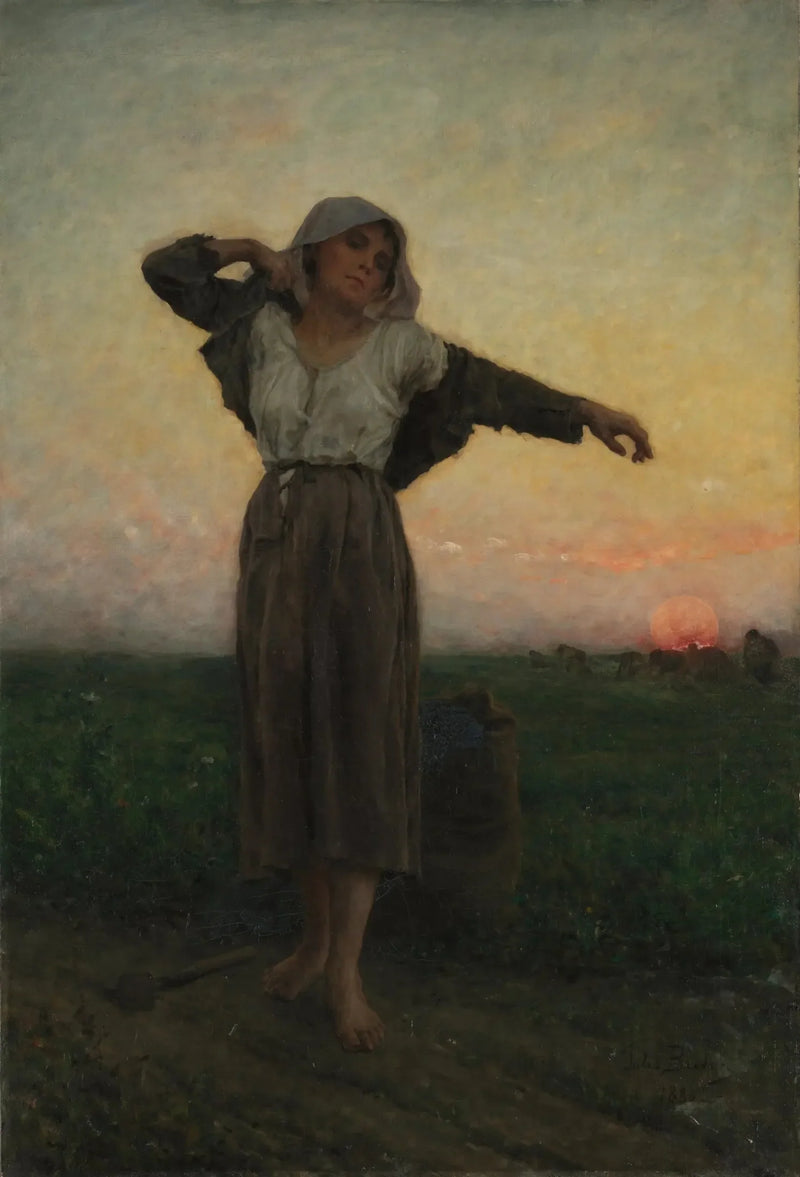 Den trætte høster - Jules Breton