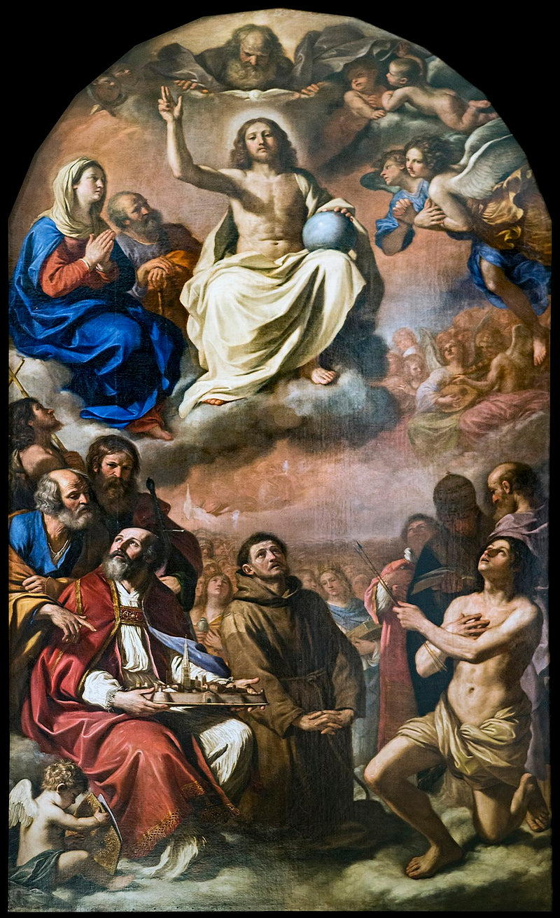 Æresbevisningen for alle de hellige. De hellige beskyttere af byen Modena - Guercino