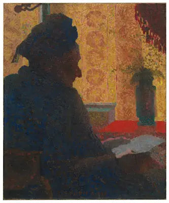 Bedstemoder Michaud i modlys - Édouard Vuillard