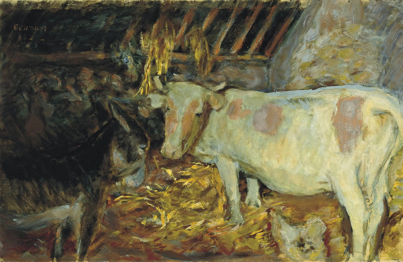 Laden (ko i stald) - Pierre Bonnard