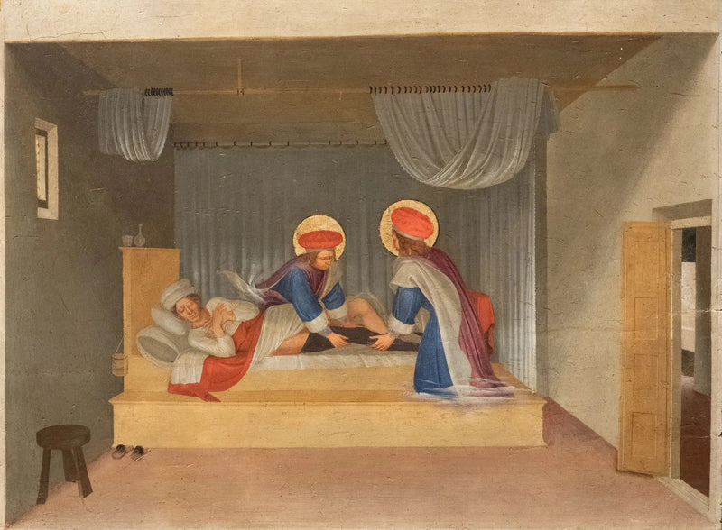 Justinianus' helbredelse af Sankt Côme og Sankt Damien - Fra Angelico
