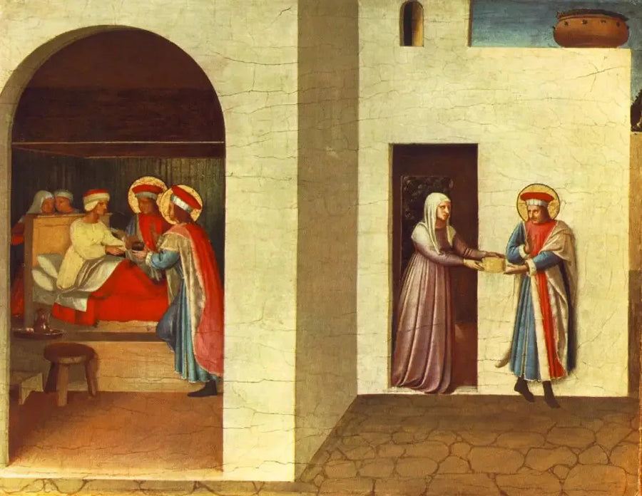 Helbredelsen af Palladia af de hellige Côme og Damien - Fra Angelico